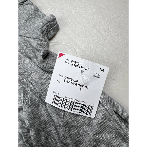 Nel + Lo Women Large Gray Run Crop Active Short Sleeve T Shirt Gym Tee Top - Picture 5 of 6